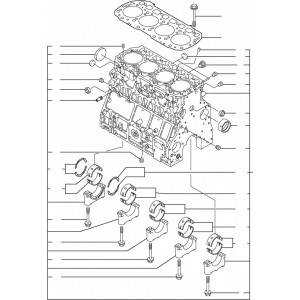 Bloc cilindru buldoexcavator, Komatsu, WB140 WB150 WB91 - YM723907-01560