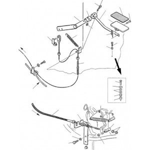 Cablu acceleratie buldoexcavator, Komatsu WB93 WB97 - 312608096