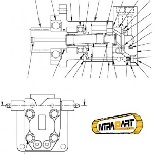 Hidromotor rotire, Komatsu, PC15R PC12R - 842140002