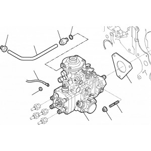 Pompa injectie buldoexcavator, Komatsu WB93R WB93S WB97R - EA504068815